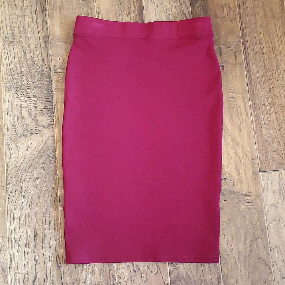 iris pencil skirt red/burgundy